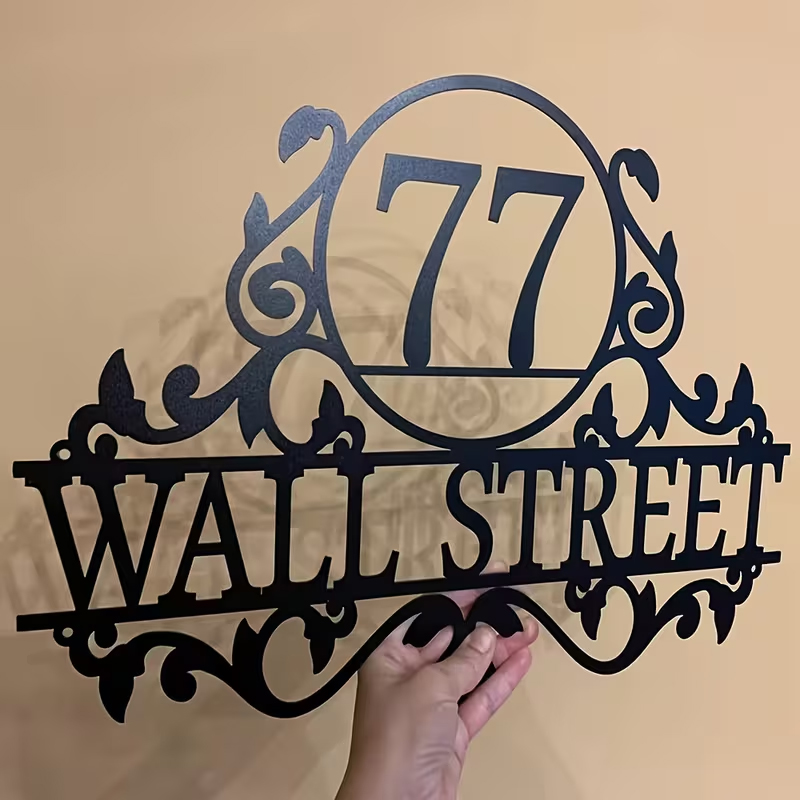 Home Decor Inspo - Custom Metal House Number & Street