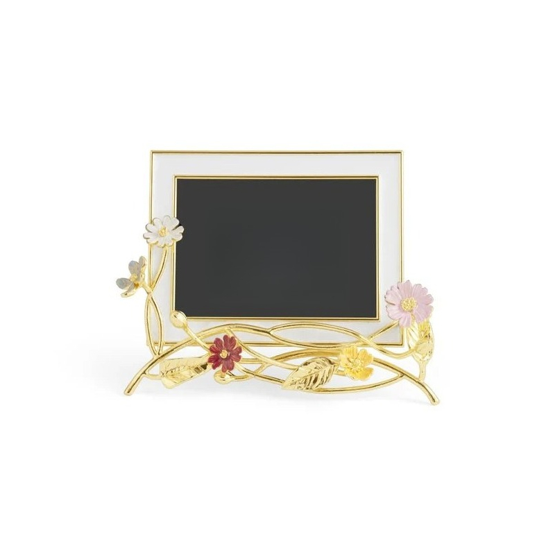 Bamboo Photo Frame - Wild flower painting shelf decorative photo