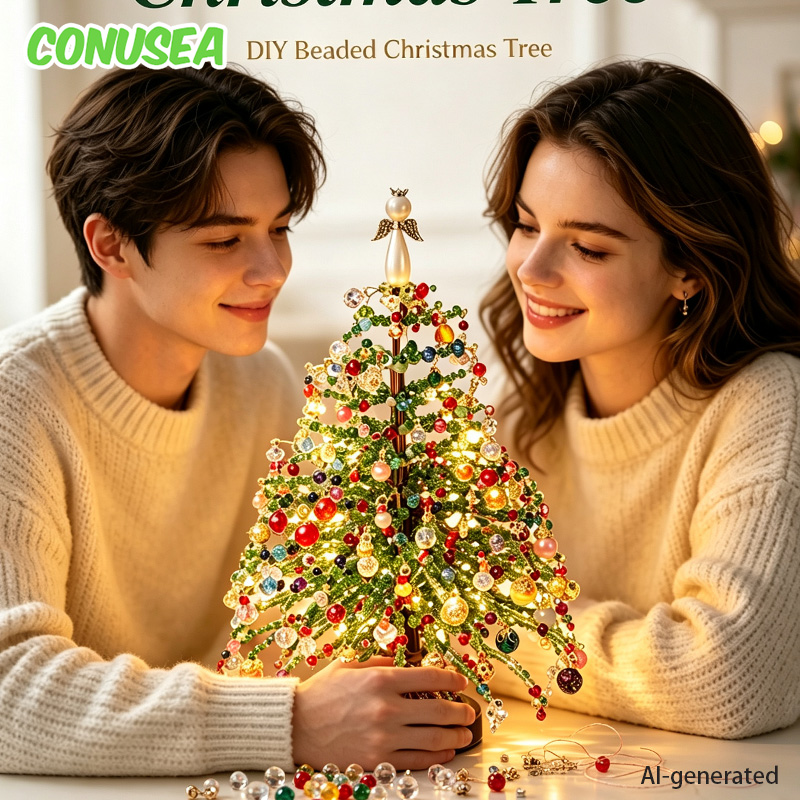 Home Xmas Decor Ideas - DIY Beaded Christmas Ornaments Decorations Tree