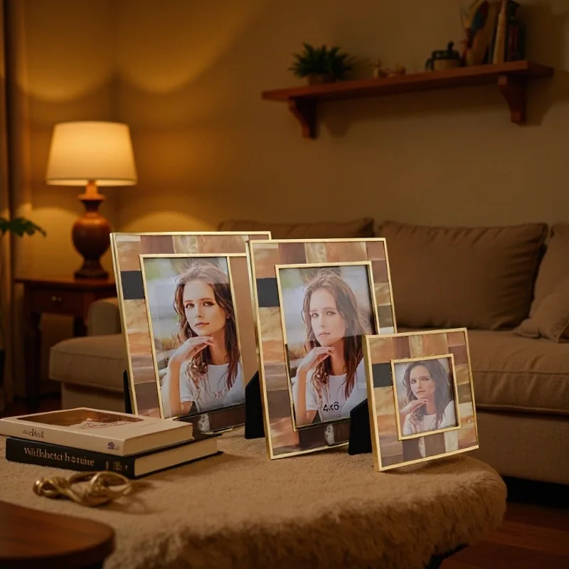 Bamboo Photo Frame - Simple photo frame setting, creative photo