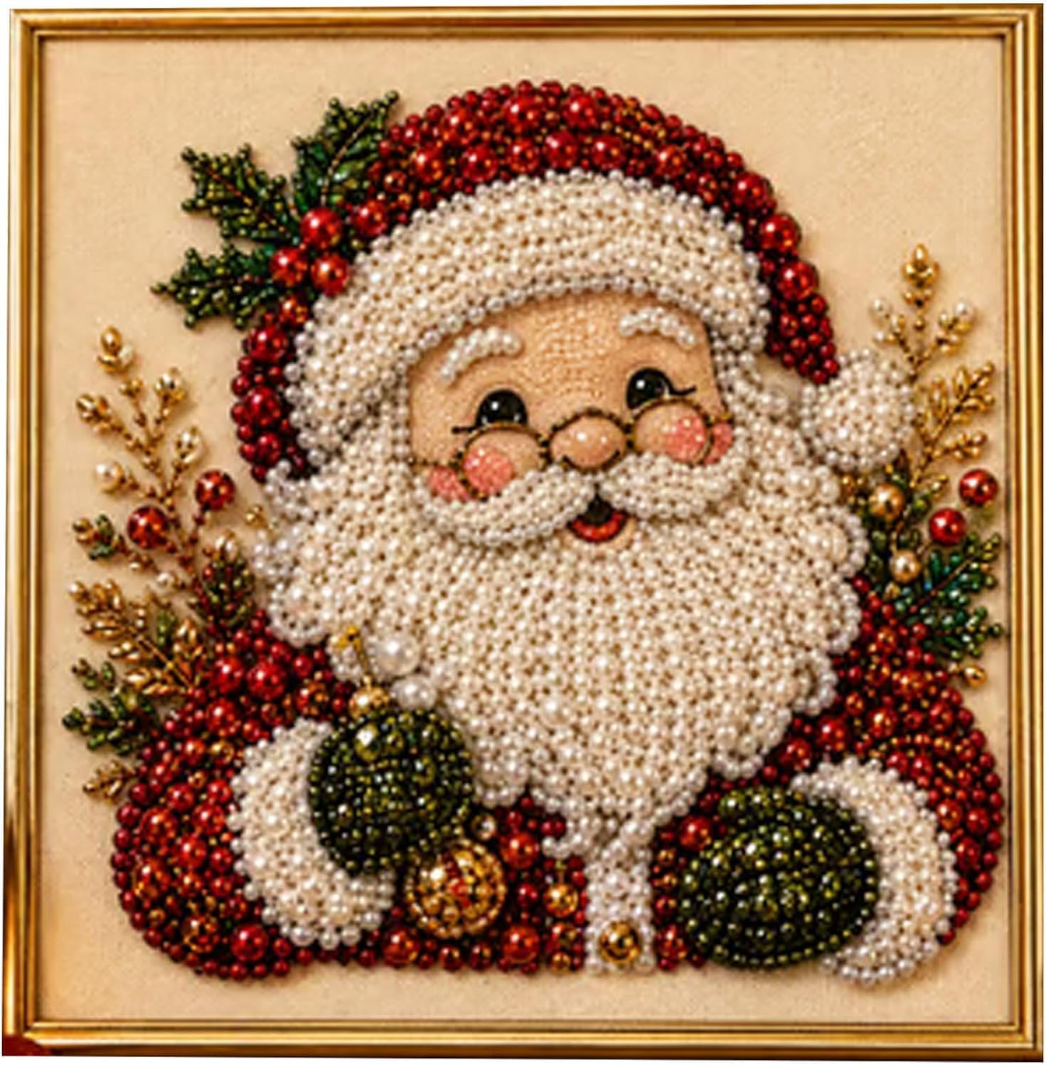 Home Decor Etsy - DIY Christmas Pearl Diamond Painting Art