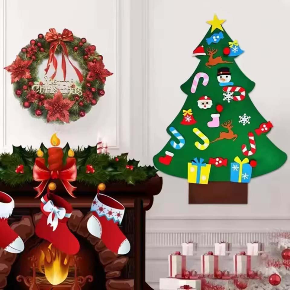 Kids DIY Felt Xmas Tree Set Ch - Home Xmas Decor Ideas ulasan dan harga