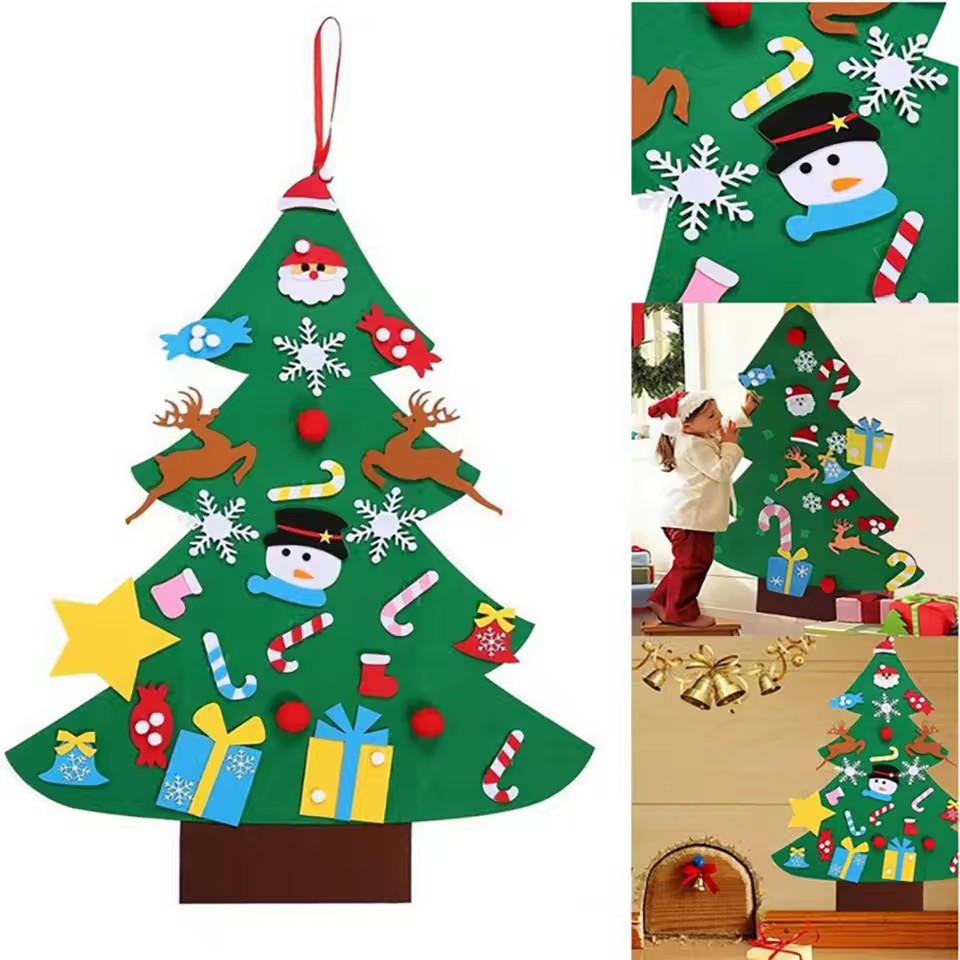 Kids DIY Felt Xmas Tree Set Ch - Home Xmas Decor Ideas ulasan dan harga
