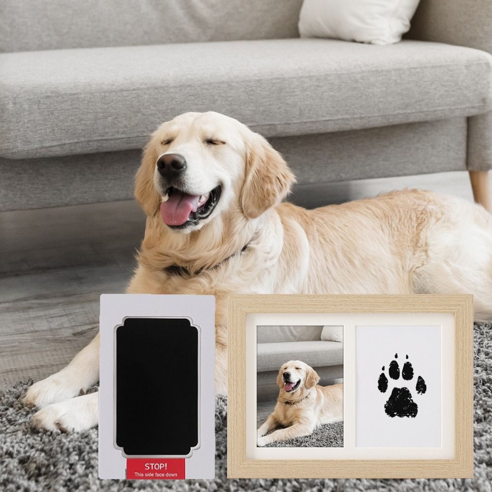 Wooden Pet Paw Print Kit Inkle - Bamboo Photo Frame ulasan dan harga