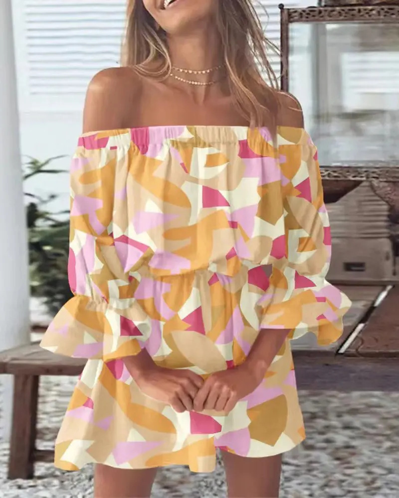 Women's Off-Shoulder Floral &  - Boho Wind Chimes ulasan dan harga