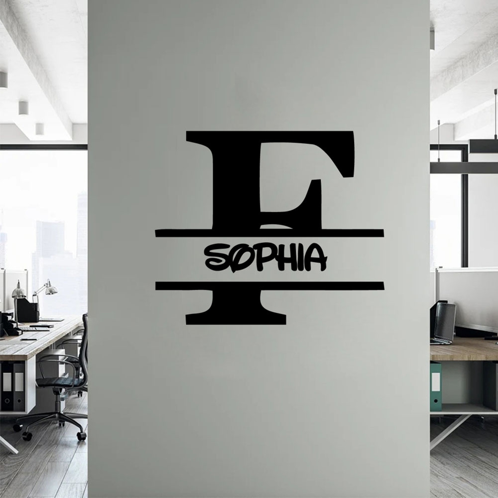 1PC Romantic Letter F Custom T - Home Decor Wall Stickers ulasan dan harga