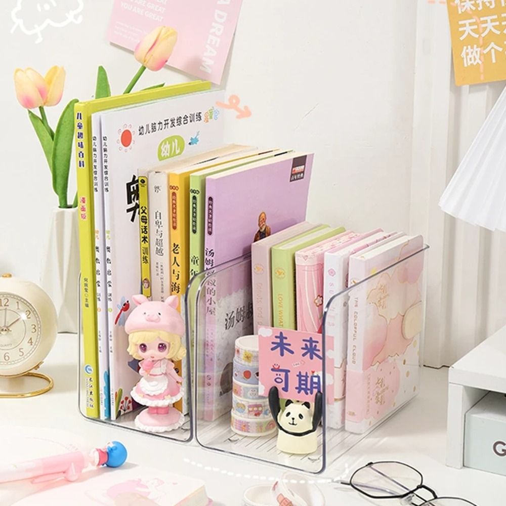 Simple Acrylic Book Stand U-sh - Aesthetic Bookend ulasan dan harga
