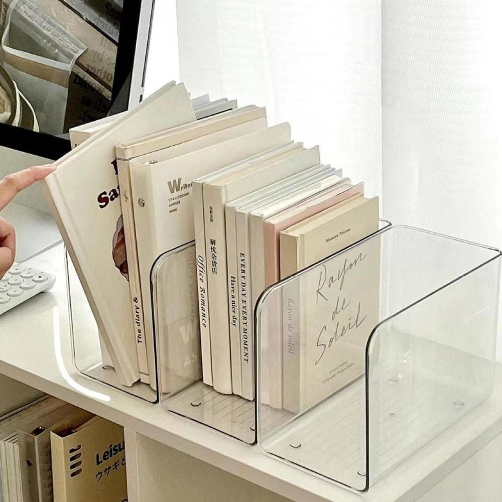 Simple Acrylic Book Stand U-sh - Aesthetic Bookend ulasan dan harga
