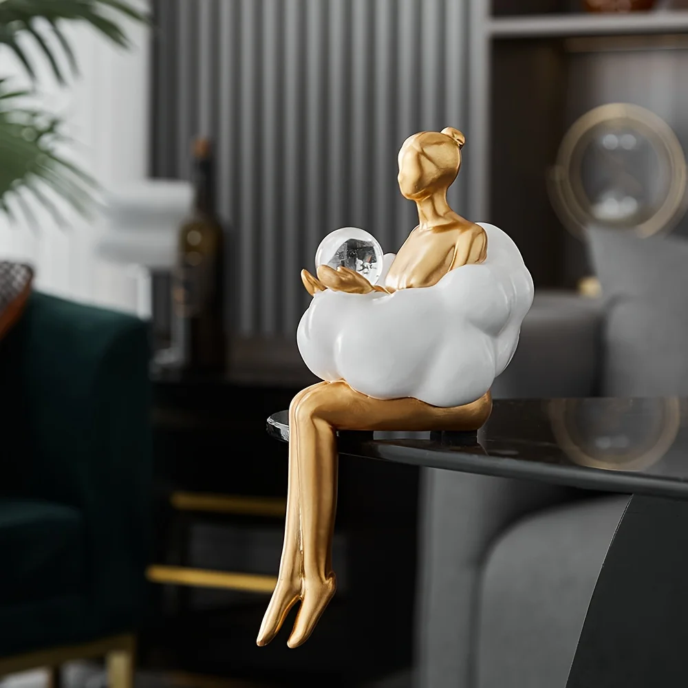 Cloud Girl Sculpture Abstract  - Home Decor Y2K ulasan dan harga