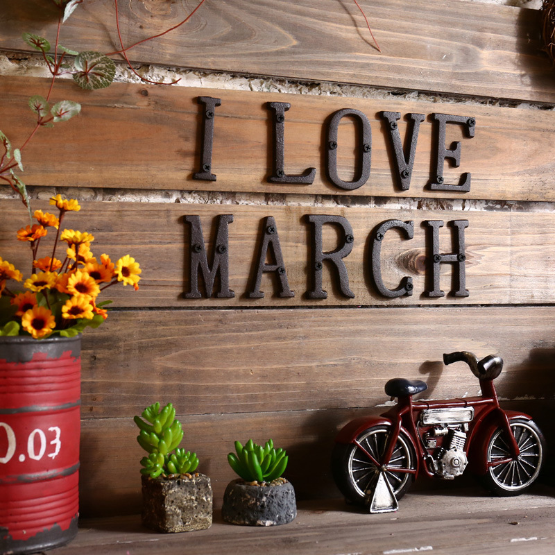 Metal Letters Numbers Cast Iro - Home Decor Y2K ulasan dan harga