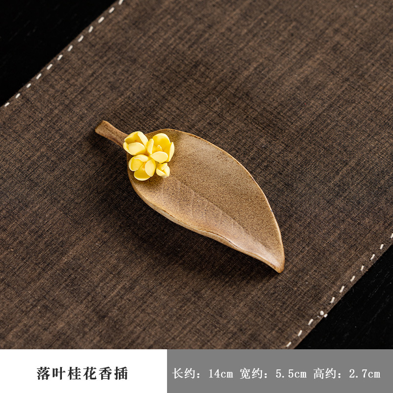 Wabi Sabi Ceramic Ginkgo Leaf  - Incense Stick Holder ulasan dan harga