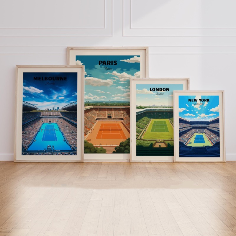 Tennis Majors Poster London Ne - Home Decor Melbourne ulasan dan harga