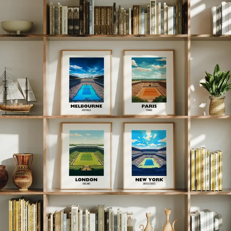 Tennis Majors Poster London Ne - Home Decor Melbourne ulasan dan harga