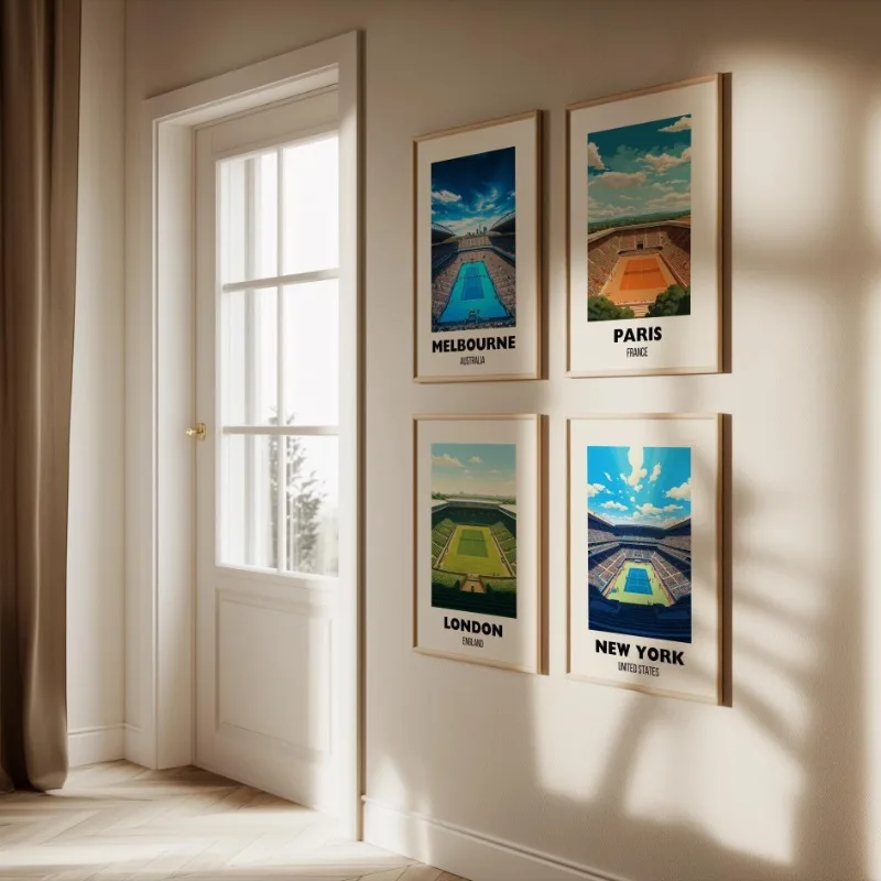 Tennis Majors Poster London Ne - Home Decor Melbourne ulasan dan harga
