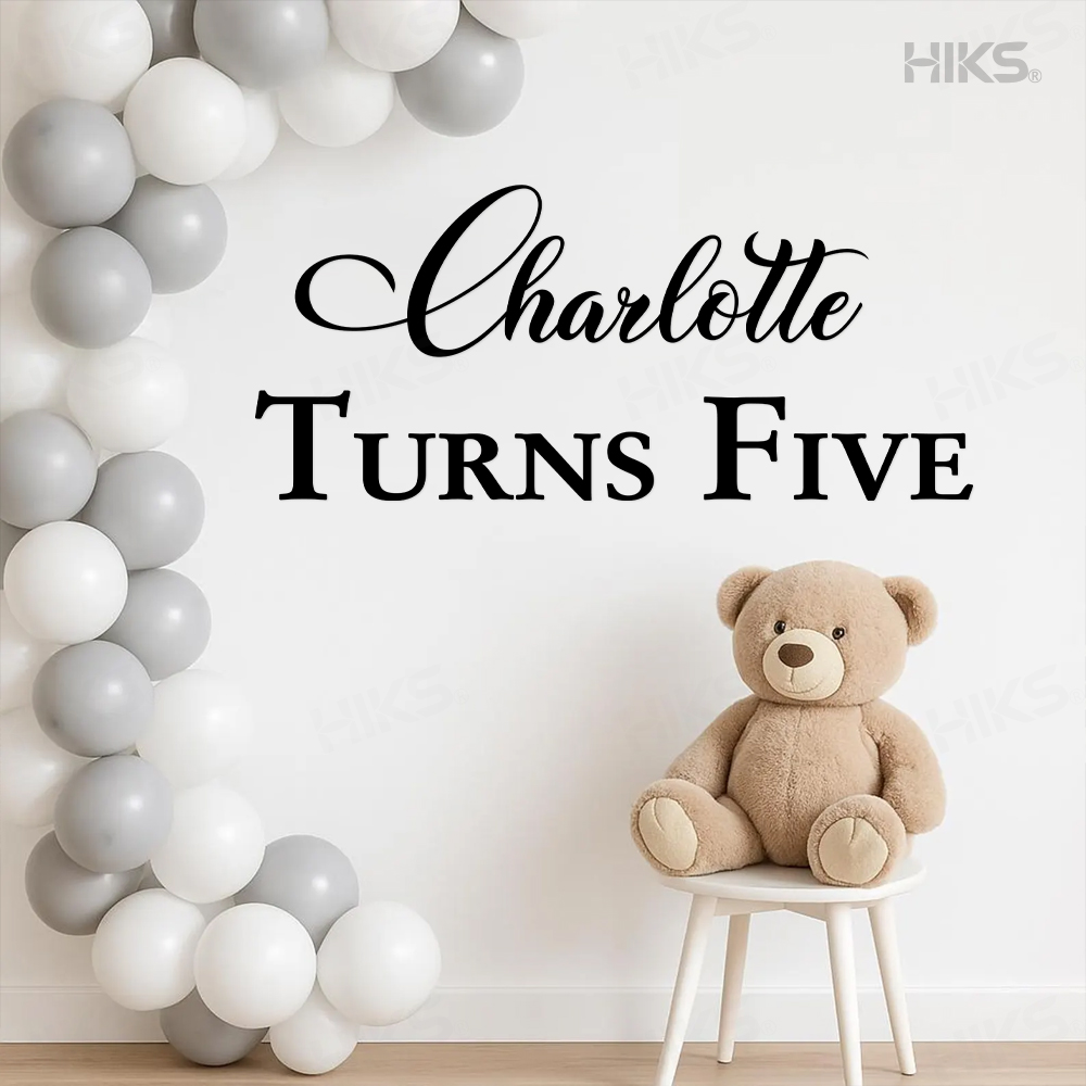 2lines/1Set Custom Text Backdr - Home Decor Wall Stickers ulasan dan harga