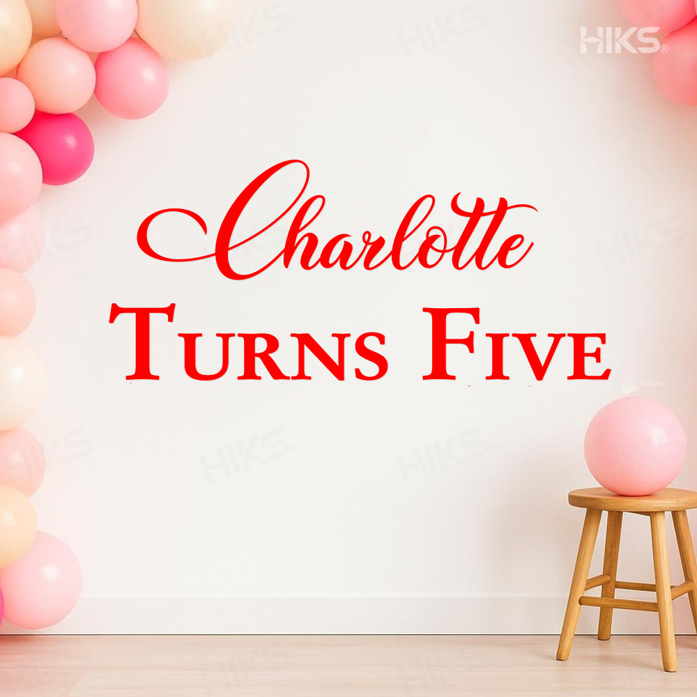 2lines/1Set Custom Text Backdr - Home Decor Wall Stickers ulasan dan harga