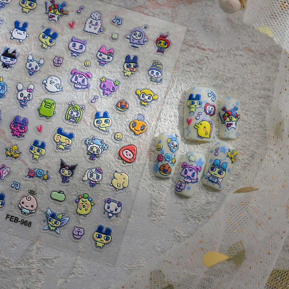 Tamagotchi Cartoon 3D Embossed - Home Decor Etsy ulasan dan harga