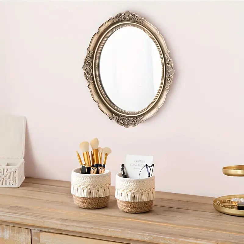Boho Tassel Woven Storage Bask - Vanity Home Decor ulasan dan harga
