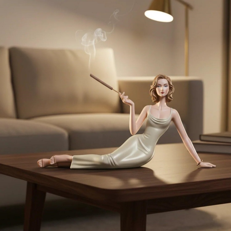 Elegant Lady Figurine Incense  - Incense Stick Holder ulasan dan harga