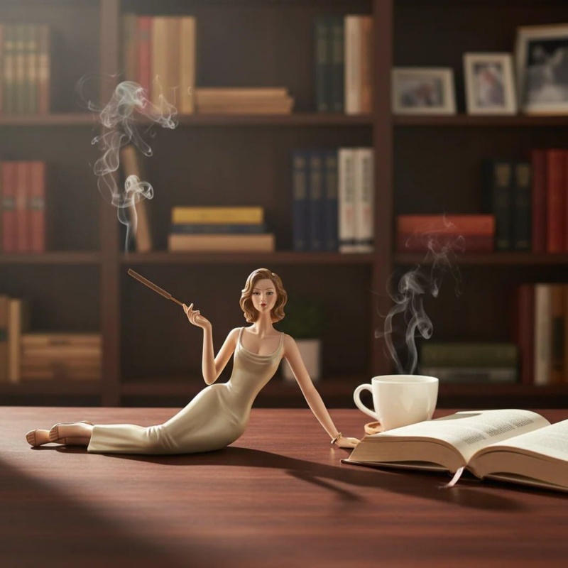 Elegant Lady Figurine Incense  - Incense Stick Holder ulasan dan harga