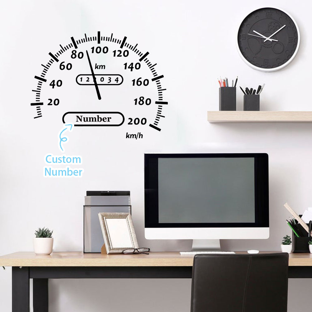 1PC Creative Fuel Gauge Person - Home Decor Wall Stickers ulasan dan harga
