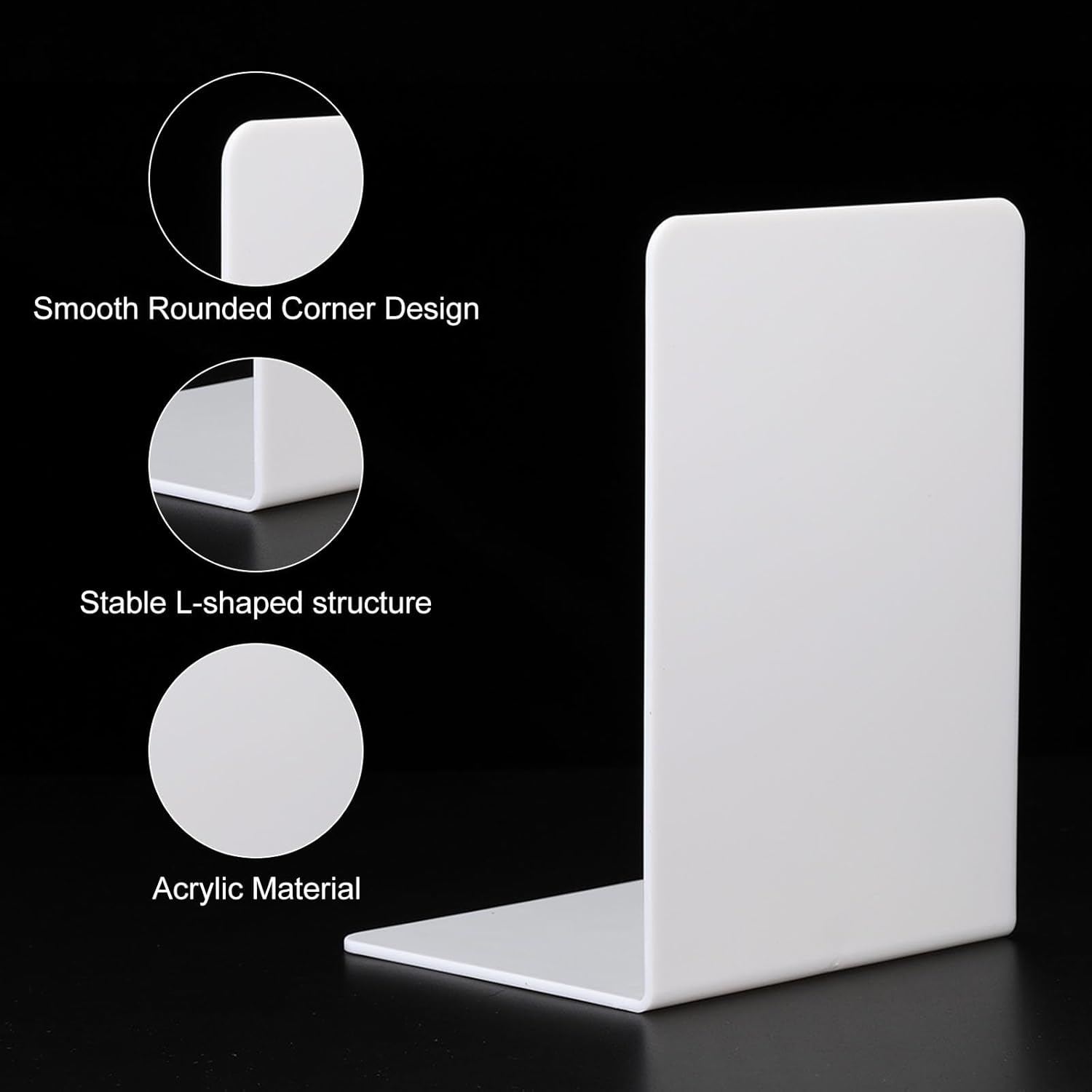 2-8pcs Transparent Acrylic Boo - Aesthetic Bookend ulasan dan harga
