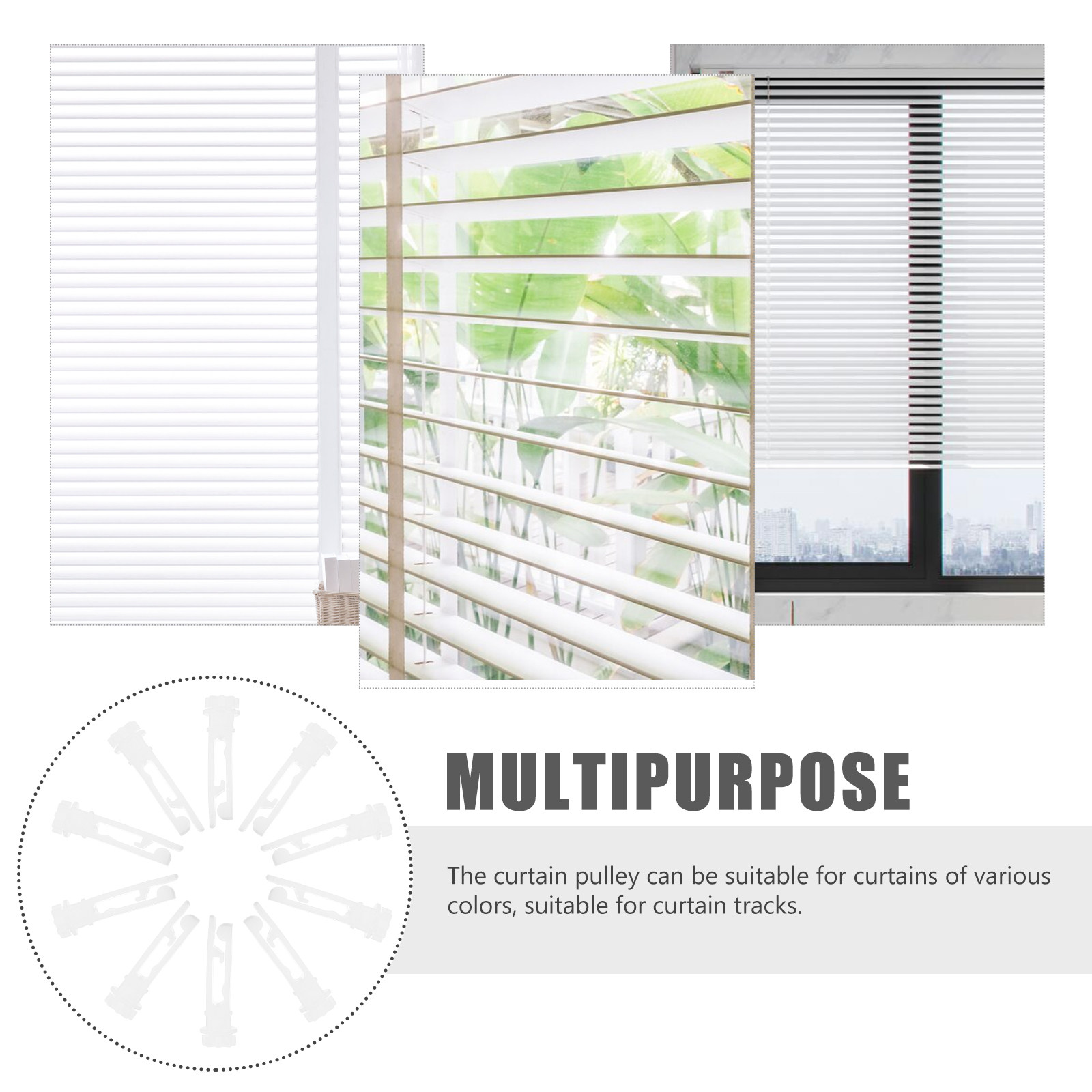 20Pcs Curtain Pulley Wheel Pla - Home Decor On Wheels ulasan dan harga