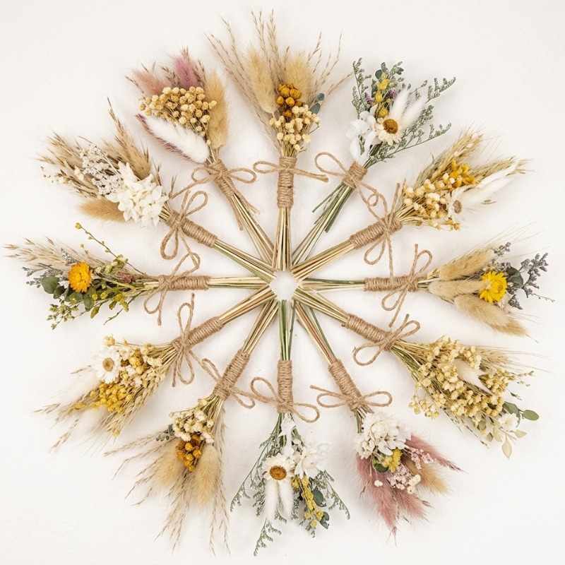 Mini Dried Flower Bouquet Natu - Dried Flower Bouquet ulasan dan harga