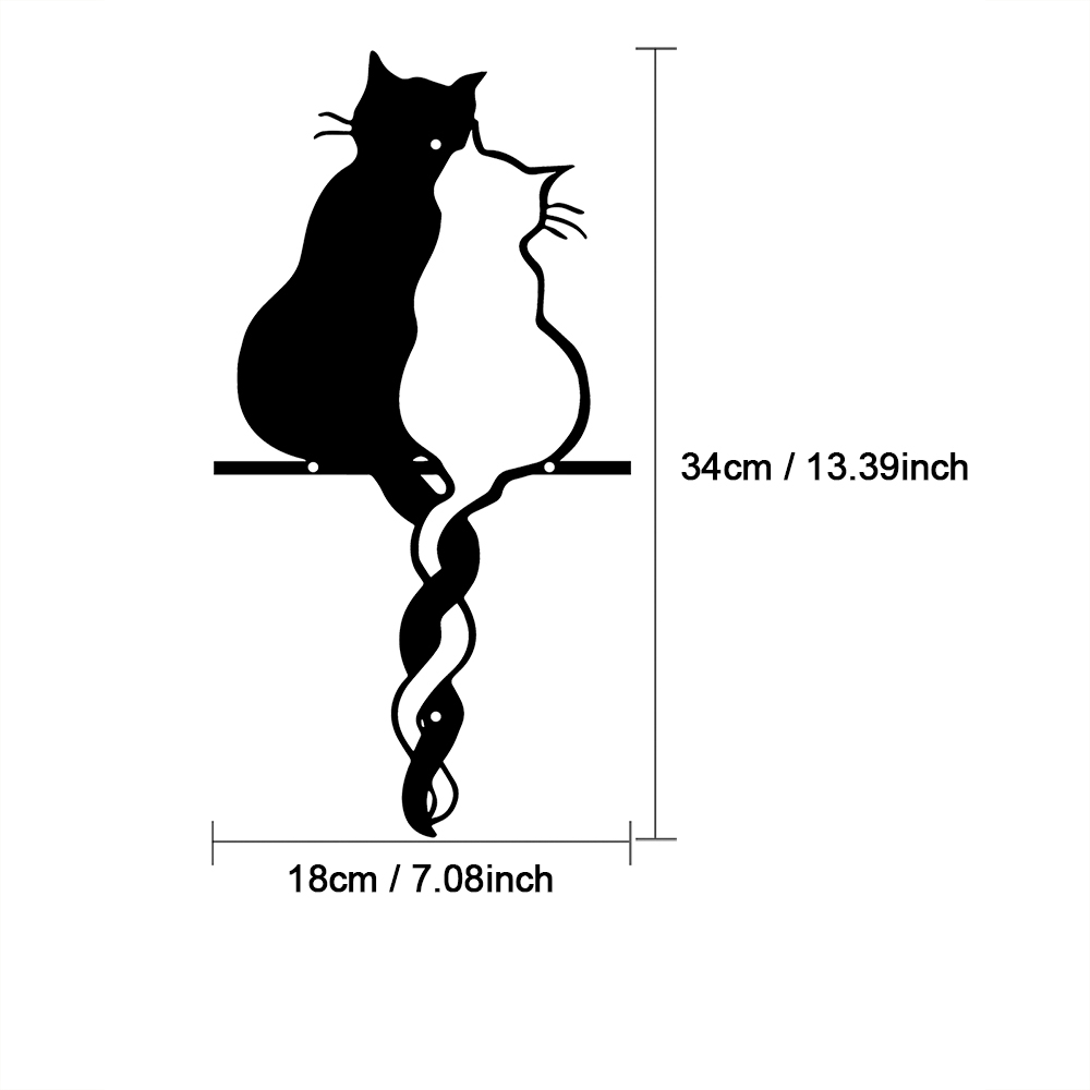 Metal Lovers Cat Wall Art Hang - Home Decor Y2K ulasan dan harga